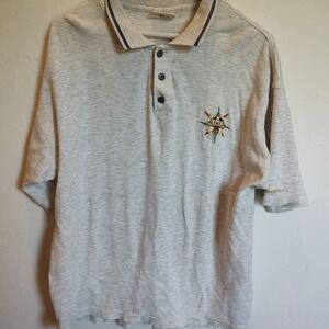 Vtg Walt Disney World Mickey Mouse Embroidered Polo Shirt Size XL Gray‎